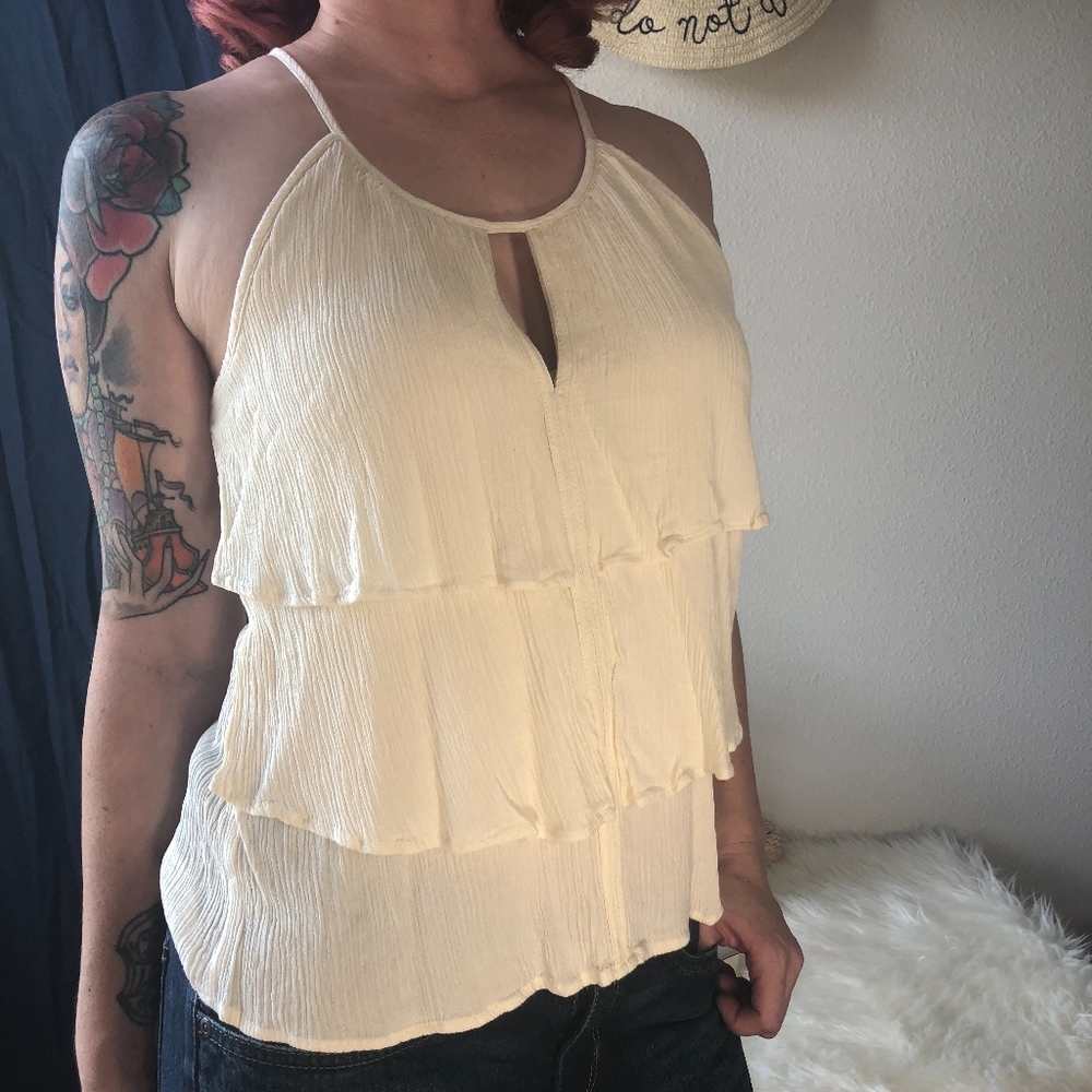 BCNU for Anthro Ruffle Racerback Top - Picture 8 of 8